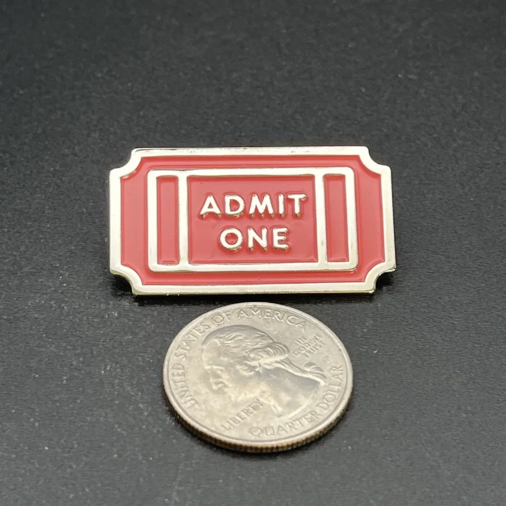 Capital One Credit Card Movie‎ Ticket Admit One Lapel Hat Pin